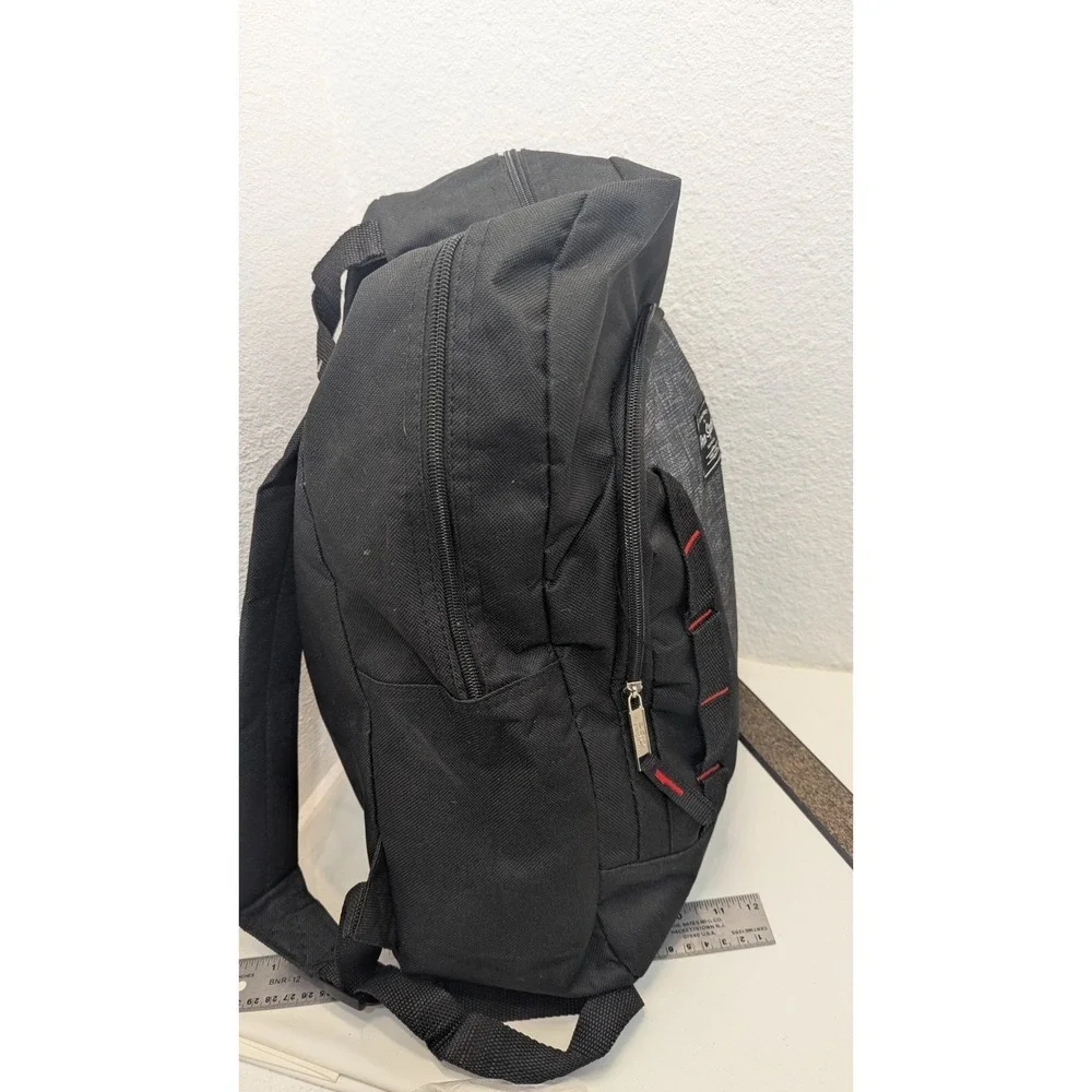 Pro Sport Backpack School Light 2 Pocket Zipper Black Day pack Nwt Adjustable